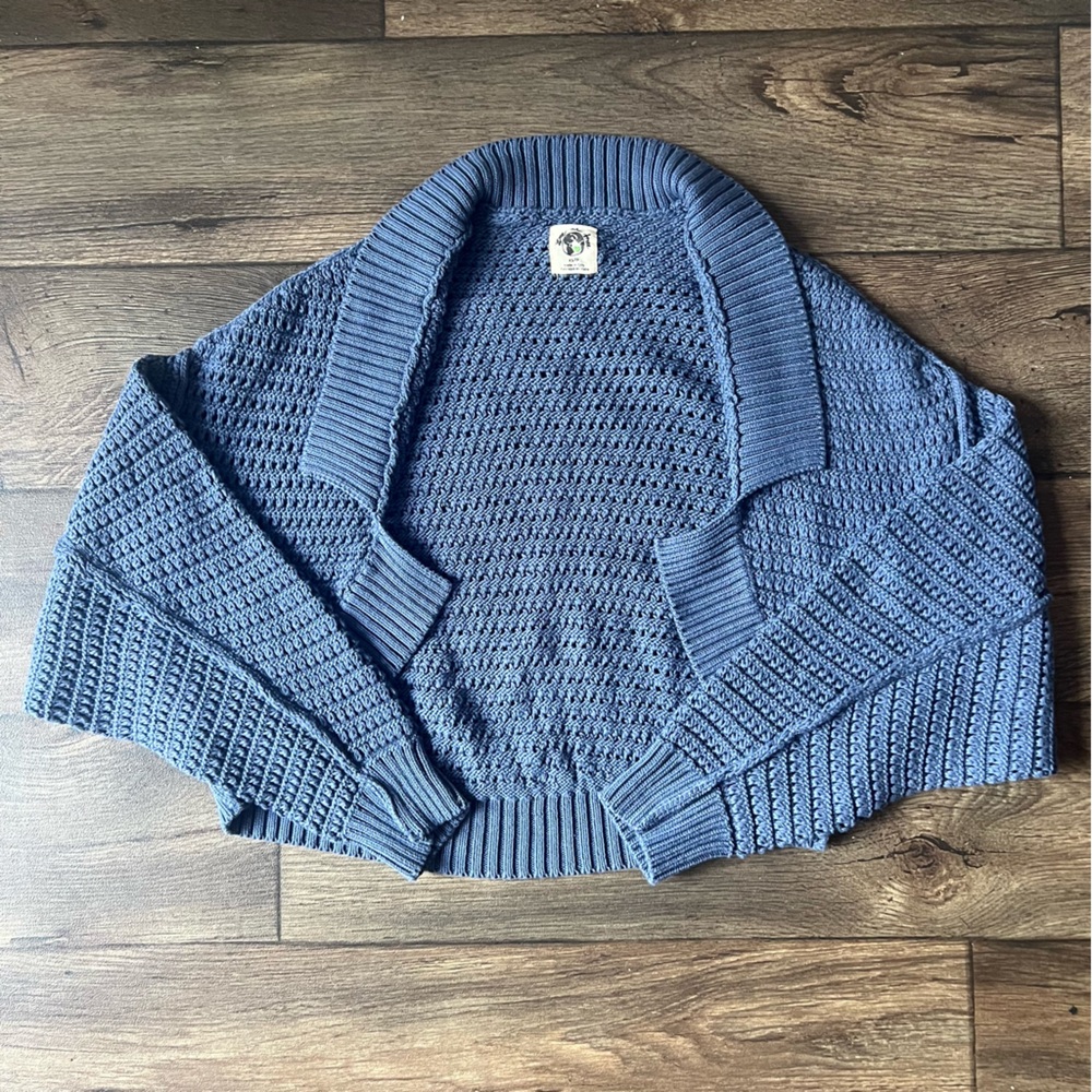 We The Free Women's East To West Cardigan Blue Size Extra Small